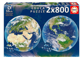 Planeet Aarde Rond 2 x 800 Stukjes