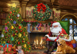 FALCON Santa By The Christmas Tree 500 Stukjes