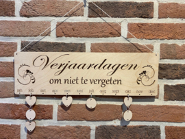 houten verjaardagskalender