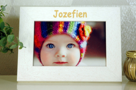 gepersonaliseerde witte fotokader 10x15