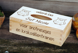 tissuebox voor juf of meester