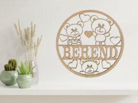 dieren thema decoratie met naam