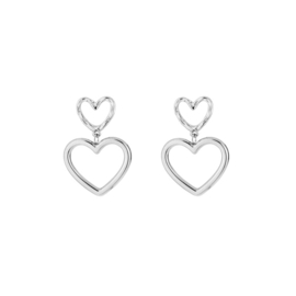 Heart earrings zilver