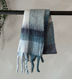 Sjaal blauw/wit
