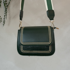 Groene tas met gouden details