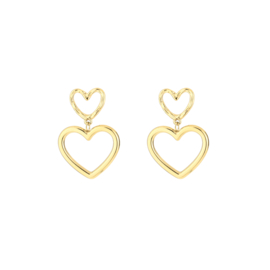 Heart earrings goud