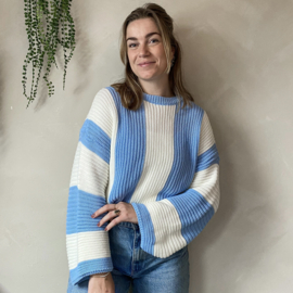 Striped knit blauw