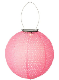 Solar lampion fuchsia 25 cm