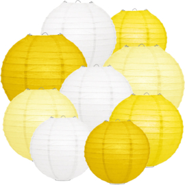Lampionnen pakket geel - 40 delig
