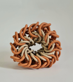 'Perpetuum two colors' orange-stone grey with black dots