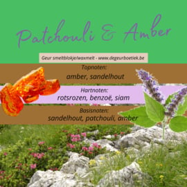 Geur smeltblokje - Patchouli & Amber