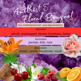 Geur smeltblokje - Amethist & Floral Bouquet