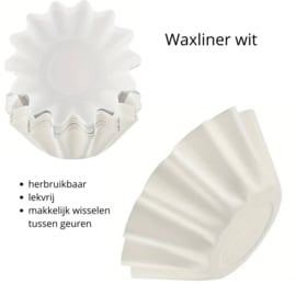 Waxliners - inlays voor geurlampen en -branders - wit/zwart