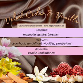 Geur smeltblokje - Velvet Cedar & Vanilla