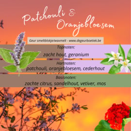 Geur smeltblokje - Patchouli & Oranjebloesem