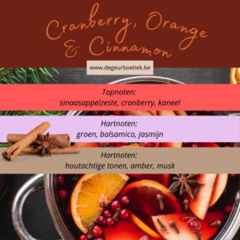 Geur smeltblokje - Cranberry, Orange & Cinnamon