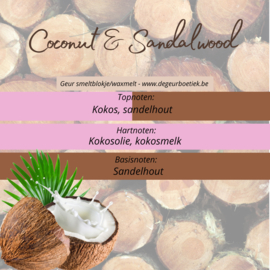 Geur smeltblokje -  Coconut & Sandalwood