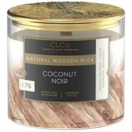 CLCo geurkaars met houten lont - Coconut Noir
