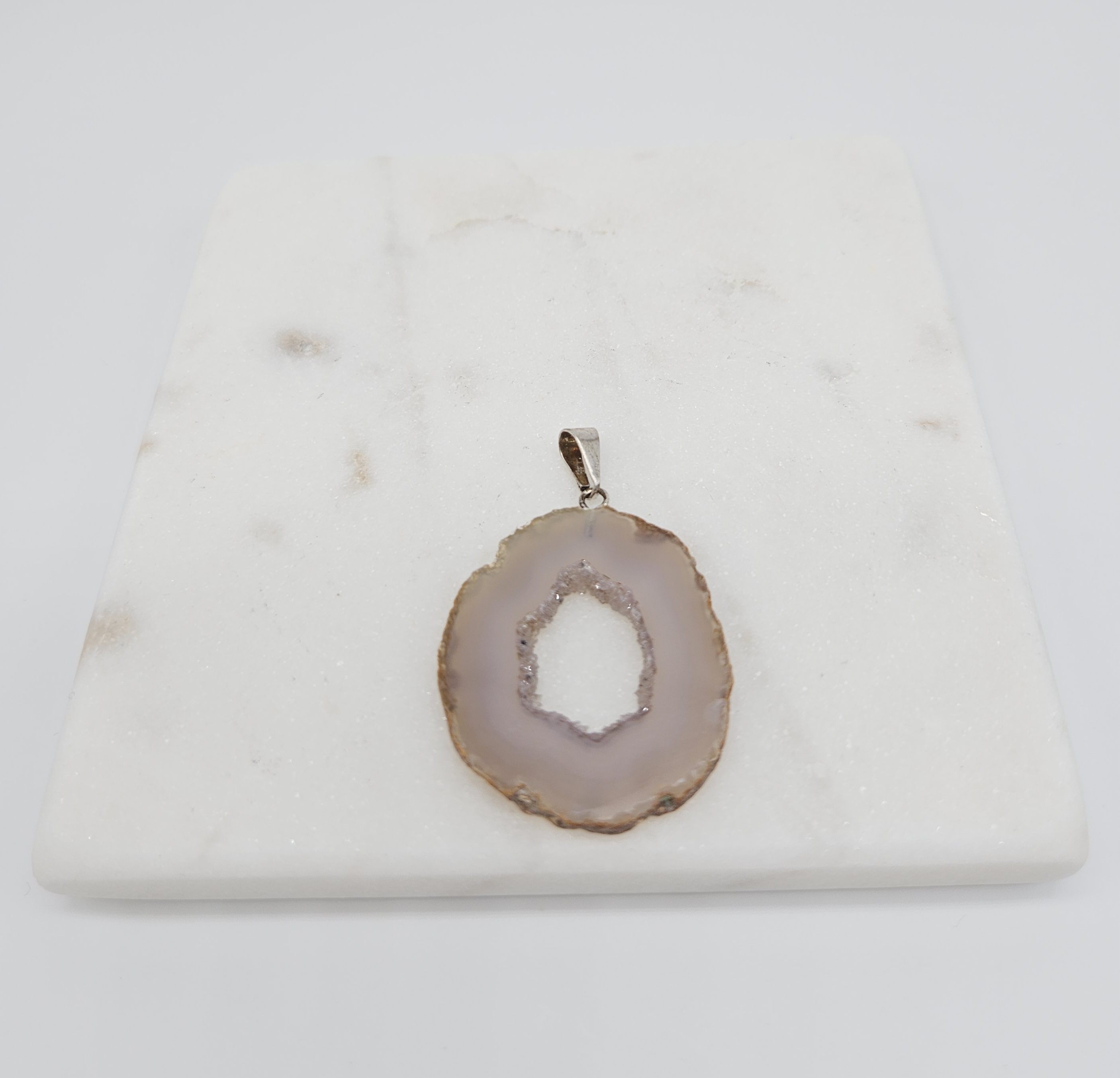 Agaat Geode Hanger met Druzy