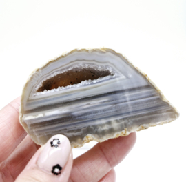 Agaat Geode met "sugar coating"