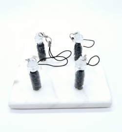 Obsidiaan Tashanger/Telefoonhanger Geluksflesje