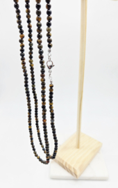 Valkenoog Ketting met slotje  (Blauwe tijgeroog)