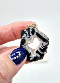 Agaat Geode Hanger (zie filmpje)