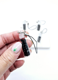Obsidiaan Tashanger/Telefoonhanger Geluksflesje