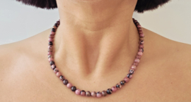 Rhodoniet Ketting met slotje