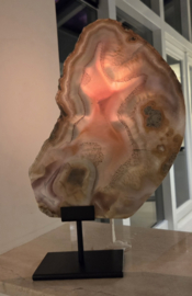 Agaat Plak XL op standaard (Interieurstuk) zie filmpje