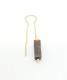 Tijgeroog oorbel - Ear Threader