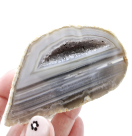 Agaat Geode met "sugar coating"
