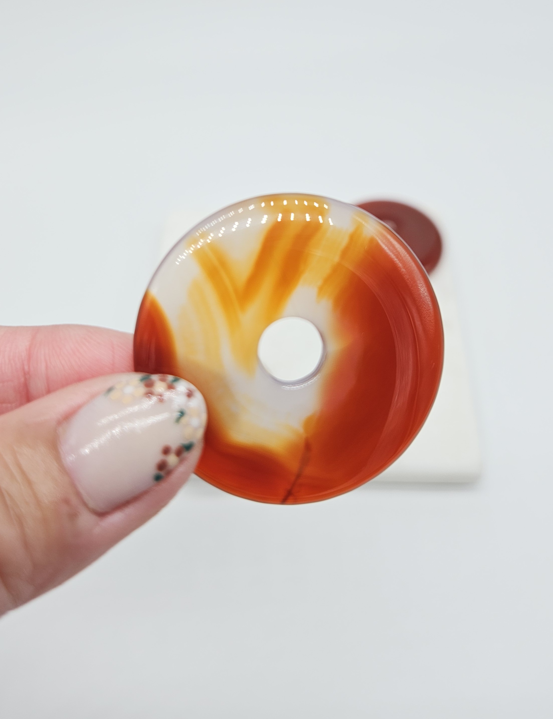 Carneool Donut 40mm