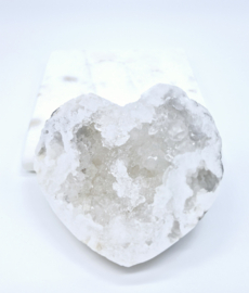Bergkristal Kwarts Geode Hart (zie filmpje)