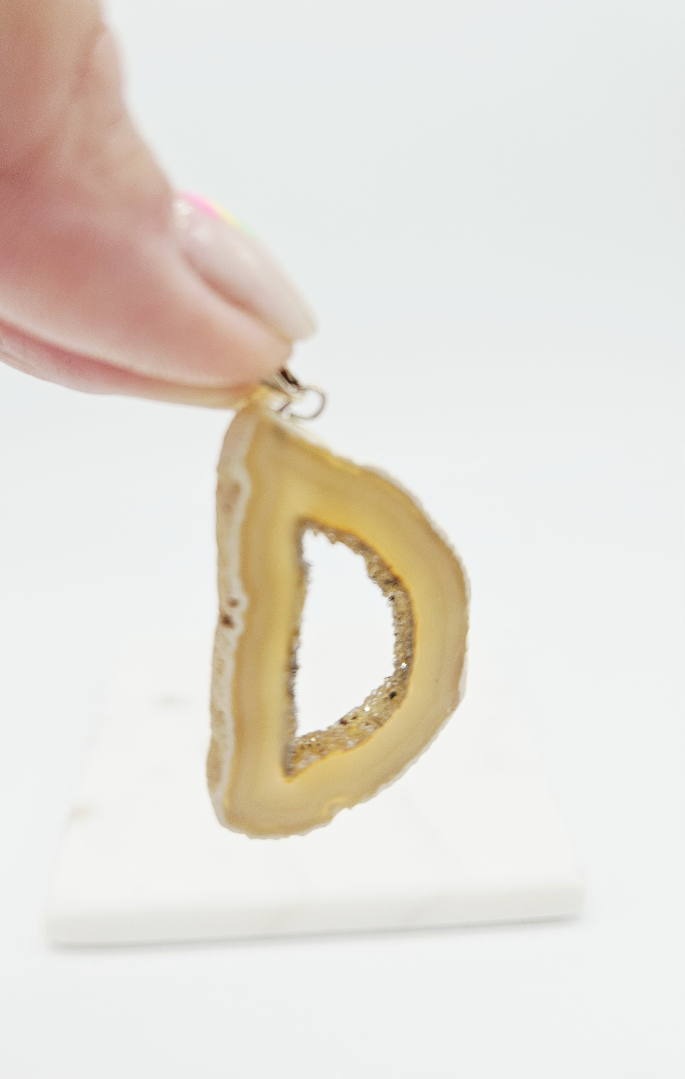 Agaat Geode Hanger met Druzy