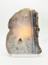 Agaat Lamp met Druzy (zie filmpje)