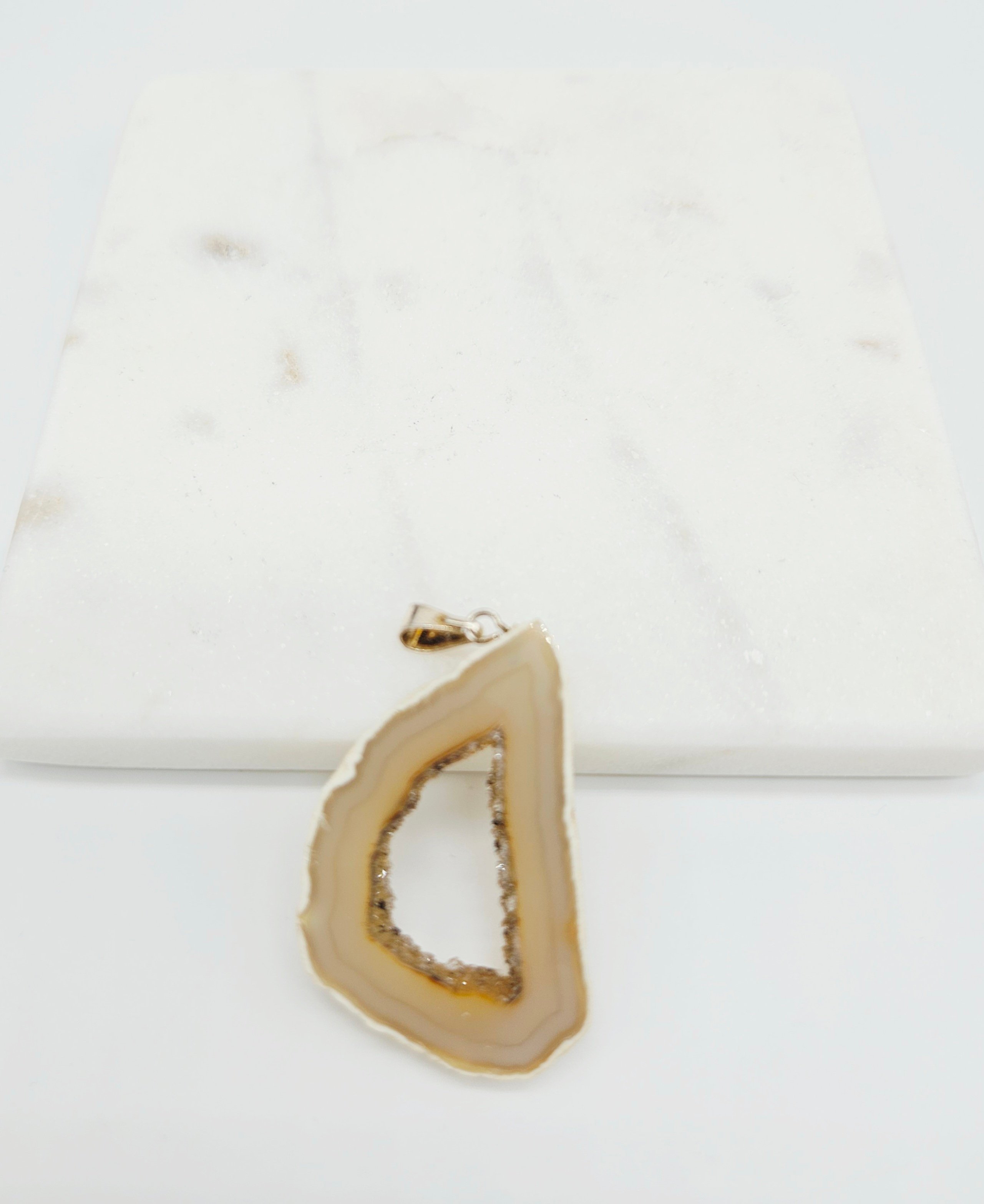 Agaat Geode Hanger met Druzy