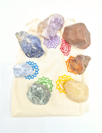 Chakra set 7 stenen ruw