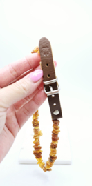 Barnsteen honden halsband 40-45cm (L)