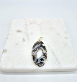 Agaat Geode Hanger (zie filmpje)