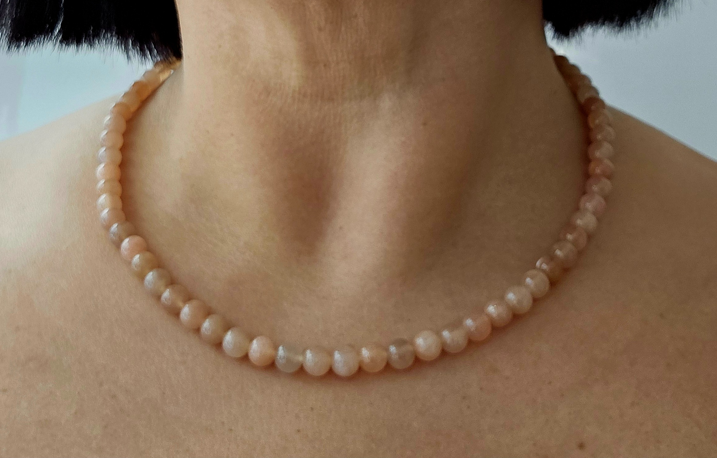 Maansteen Ketting met slotje