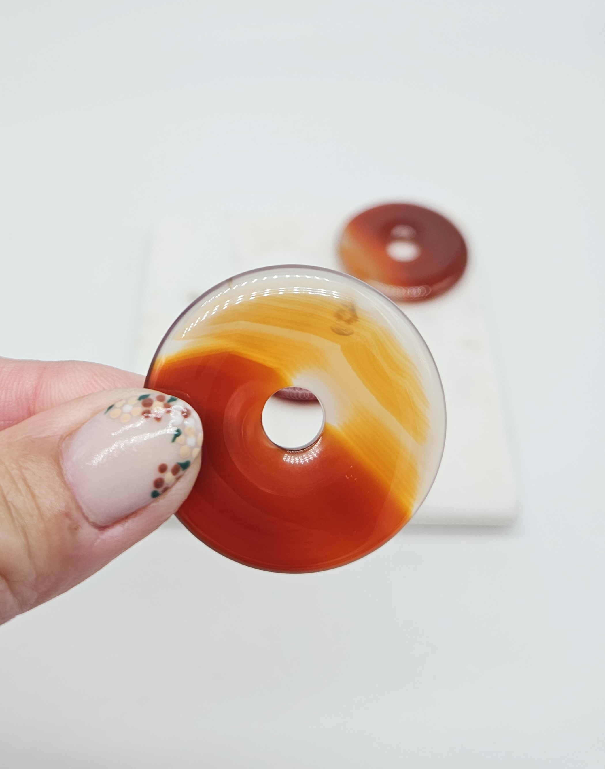 Carneool Donut 40mm