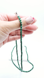 Malachiet ketting met slotje (zie filmpje)
