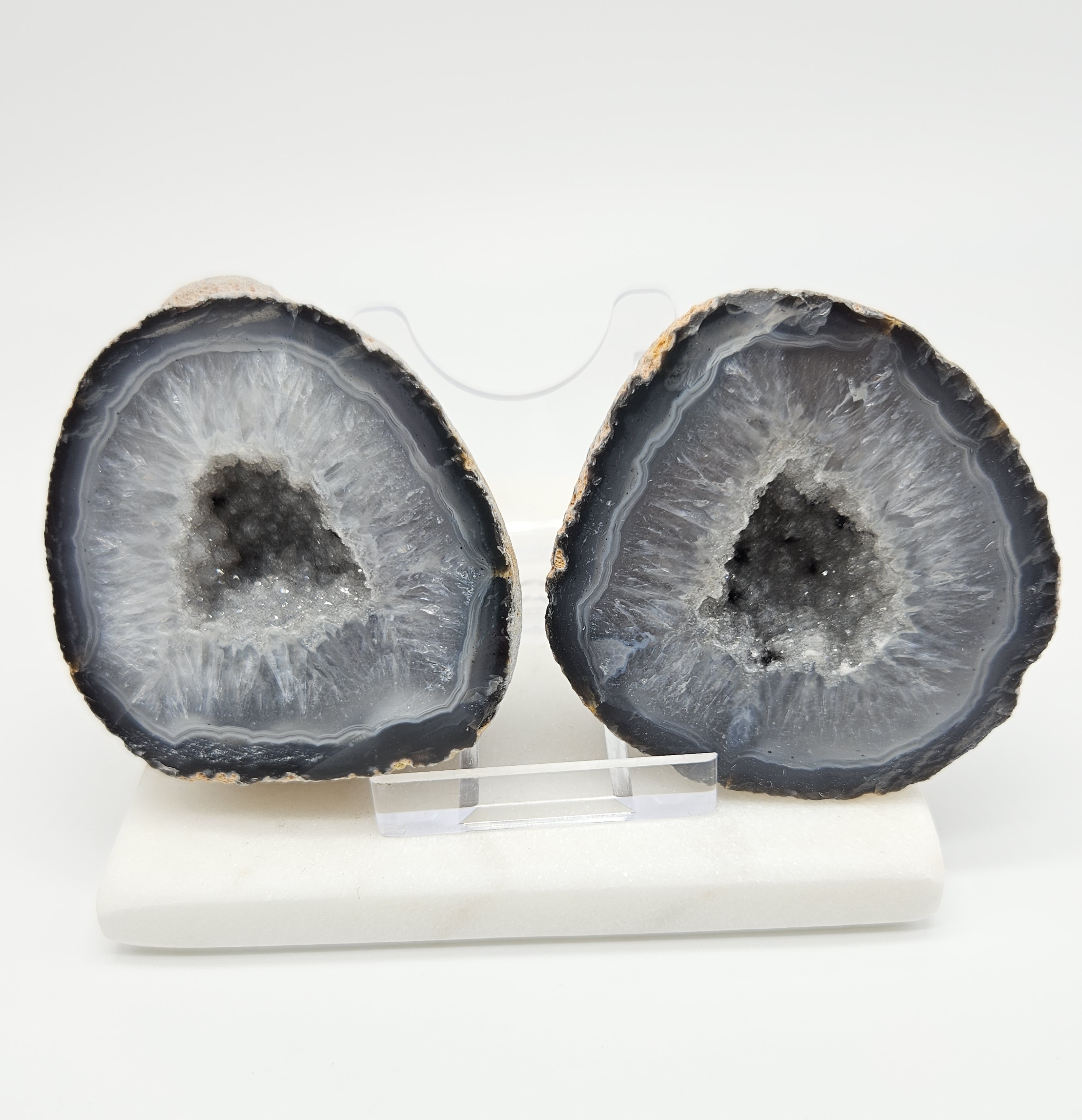 Druzy Agaat Geode (zie filmpje)