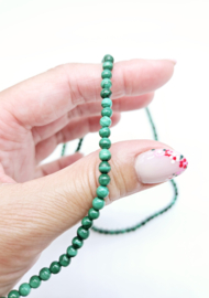 Malachiet ketting met slotje (zie filmpje)