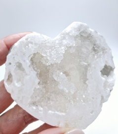 Bergkristal Kwarts Geode Hart (zie filmpje)