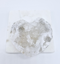 Bergkristal Kwarts Geode Hart (zie filmpje)