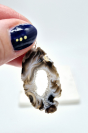 Agaat Geode Hanger (zie filmpje)