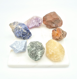 Chakra set 7 stenen ruw
