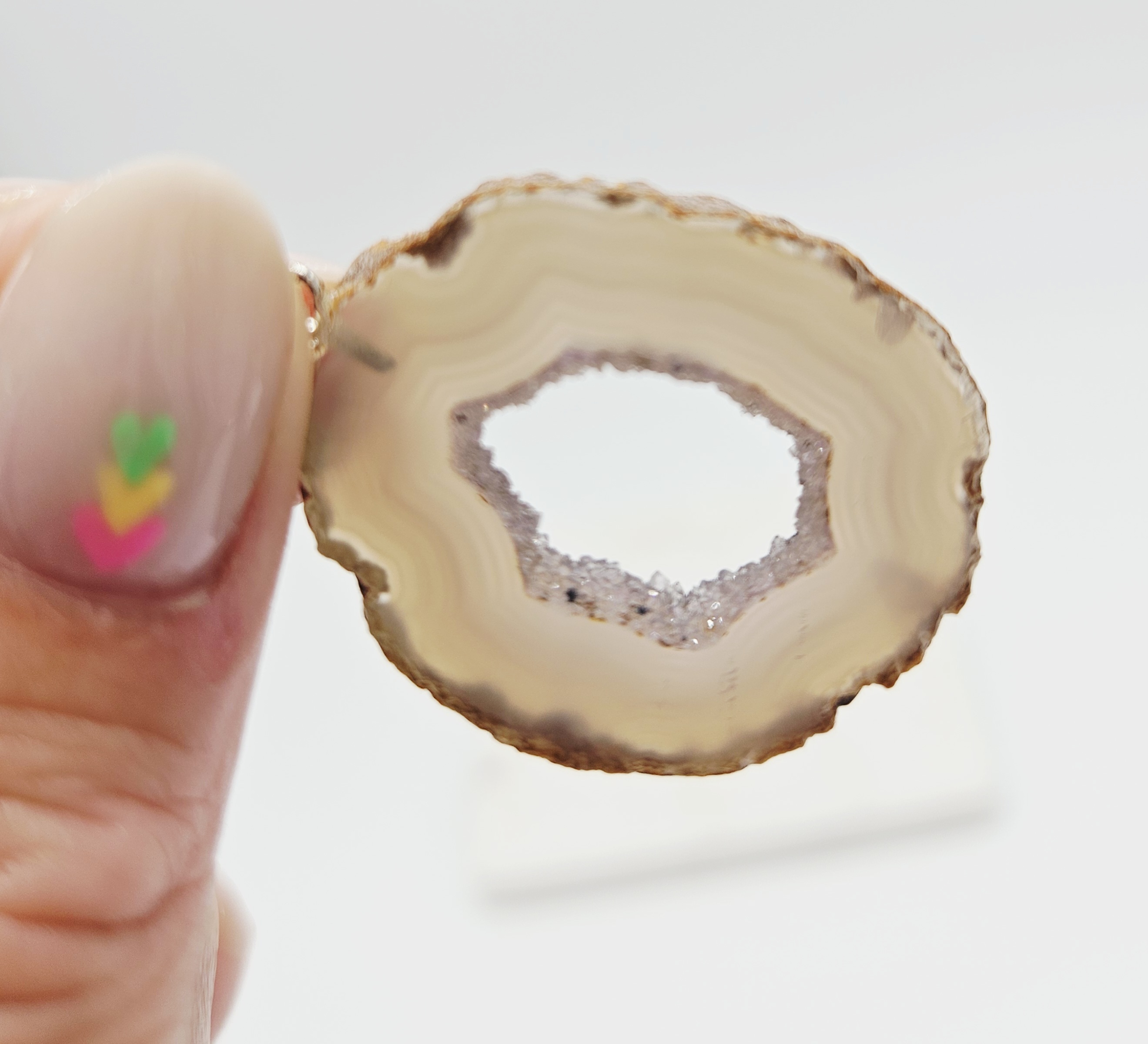 Agaat Geode Hanger met Druzy